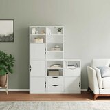  Bočni ormarići 5 kom ODDA bijeli 40x24x79 cm puno drvo bor | shoptok.hr