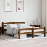 Furnova Posteljni okvir medeno rjav iz trdne borovine 140x200 cm, (21935790) Cene