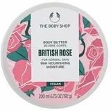 The Body Shop british rose posvjetljujući maslac za tijelo za normalnu do suhu kožu 200 ml za žene