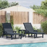 vidaXL ležalniki 2 kosa Mornarsko modra 162x53x98.5 cm HDPE | Shoptok.si
