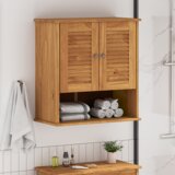 vidaXL Osenčen omarica za kopalnico Medena rjava 67,5 x 34 x 71,5 cm | Shoptok.si