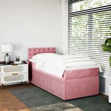 Box spring krevet s madracem ružičasti 80 x 200 cm baršunasti | shoptok.hr