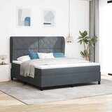  Krevet s opruga kutije Tamno siva 200 x 180 cm Baršun | shoptok.hr