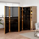 Sobna pregrada s 4 panela crna 280 x 180 cm | shoptok.hr