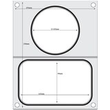 Hendi Matrica za zaptivanje posuda, 2 posude (1x 178x113 mm, 1x ø115 mm) | Eponuda.com