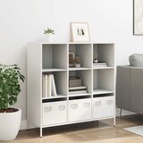  Visoka komoda bijela 101,5x39x103,5 cm čelična | shoptok.hr