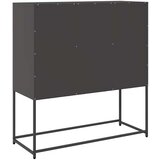 vidaXL Komoda crna 100,5 x 39 x 107 cm od hladno valjanog čelika | shoptok.hr