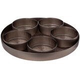 SG SET ZA POSLUŽIVANJE ASTRA 34X5CM STAKLO ZLATNO-SMEĐI SET 6/1 | shoptok.hr