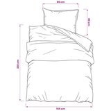  Set posteljine za poplun sivi 155x220 cm pamučni | shoptok.hr