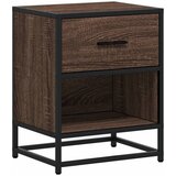  Noćni ormarić boja smeđeg hrasta 40x31x50 cm konstruirano drvo | Eponuda.com