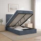  Krevet od pjene s madracem i LED-om Tamnosiva 120 x 200 cm | shoptok.hr
