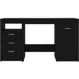  Radni stol crni 140 x 50 x 76 cm od iverice | shoptok.hr