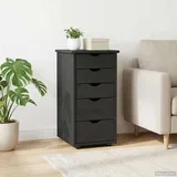 Siva 34 x 39 x 61 5 cm Čvrsto borovo drvo