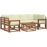 Set vanjskih sofa 7 kom. Prirodna i krem | shoptok.hr