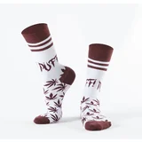 FASARDI Men's white socks with leaves