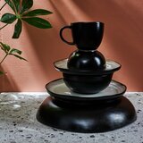 Salt&Pepper Črn/bež desertni krožnik iz kamenine ø 21,5 cm Lunar – | Shoptok.si