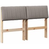  Tapecirani uzglavlje Sivo-smeđa 120 cm Čvrsto borovo drvo | shoptok.hr