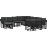 Set vanjskih sofa 12 pcs Crna i tamno siva Poliester | shoptok.hr
