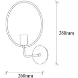 Opviq Črna stenska svetilka Circle – | Shoptok.si