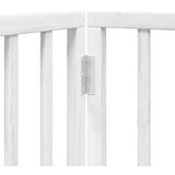 vidaXL Ograda za pse z vrati zložljiva 15 panelov bela 750 cm les | Shoptok.si