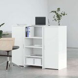 vidaXL Recepcijski stol bijeli 135x50x103,5 cm izrađeno drvo | shoptok.hr