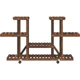  Stalak za cvijeće s kotačima 110x25x78 cm od masivne jelovine | Eponuda.com