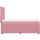 Box spring krevet s madracem ružičasti 90x190 cm baršunasti | shoptok.hr