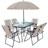 Master Vrtni set sto+ 6 stolica sa suncobranom 17916-1 bež | Eponuda.ba