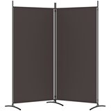 Sobna pregrada s 2 panela smeđa 175 x 180 cm od tkanine | shoptok.hr