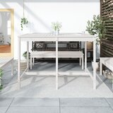  Vrtni stol bijeli 159,5 x 82,5 x 110 cm od masivne borovine | shoptok.hr