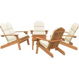  5-dijelna vrtna garnitura Adirondack od masivnog drva bagrema | shoptok.hr