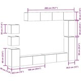  tv omara 9-delna stenski artisan hrast inženirski les, (21703840) | Shoptok.si