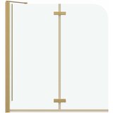  Ograda za tuš Zlatno 120 x 68 x 130 cm ESG staklo i aluminij | shoptok.hr