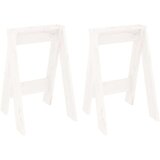  Stolci 2 kom bijeli 40x40x60 cm od masivne borovine | shoptok.hr