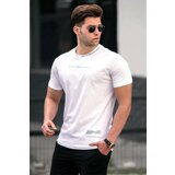 Madmext White Men's Printed T-Shirt 5258 Cene
