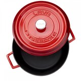 Lava Rdeč lonec iz litega železa s pokrovom 32 cm | Shoptok.si