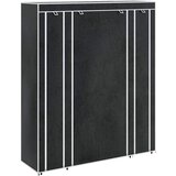  Ormar od Tkanine s Pregradama i Šipkama 45 x 150 x 176 cm Crni | shoptok.hr