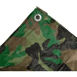 Zaščitno pregrinjalo z rinkami Camouflage, 5 x 8 m
