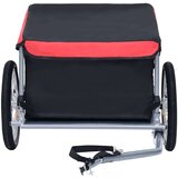 vidaXL prikolica za bicikl crno-crvena 65 kg | shoptok.hr