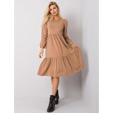RUE PARIS Dress-RV-SK-5832.18X-camel | Shoptok.si