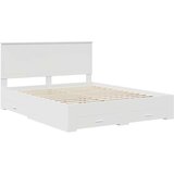  Konstrukcija postelje Bela 160 x 200 cm Konstruiran les, (5000103157) | Shoptok.si