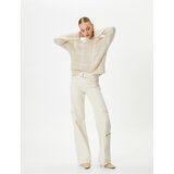 Koton Plush Knitwear Sweater High Collar Low Shoulder Soft Textured | shoptok.hr