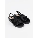 GOODIN Black wedge sandals with leather insole | Shoptok.si