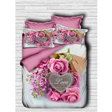  107 pinkgreywhite double duvet cover set Cene