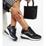 Cross Jeans Black women's wedge sneakers | Shoptok.si