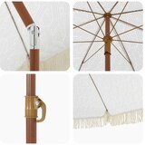  Suncobran za plažu Siva i bijela 160 x 160 x 196 cm | Eponuda.ba