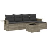  6-dijelni set vrtnih sofa od poliratana s jastucima svjetlosivi | shoptok.hr