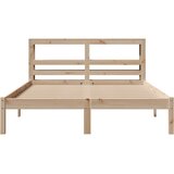 vidaXL Posteljni okvir z vzglavjem 120x200 cm trdna borovina, (21292607) | Shoptok.si