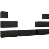 Maison Chic Komplet TV omarice - TV enot 7-delni črna inženirski les, (21701228) | Shoptok.si