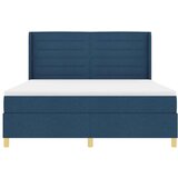 Box Spring Postelja z Mattresom in LED Modra 180x200 cm Tkanina, (22049135) | Shoptok.si